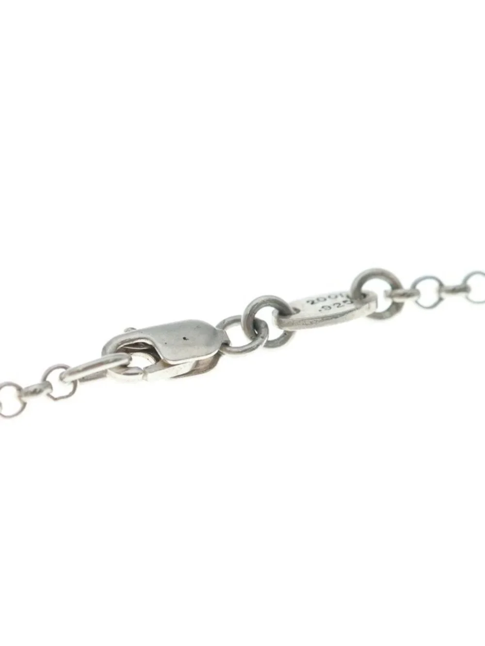Chrome Hearts Safety Pin Roll Chain Silver Necklace